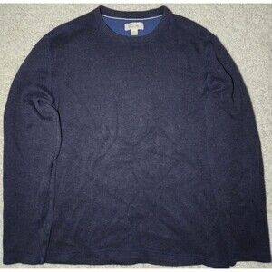 Banana Republic Crewneck Sweater Navy Elbow Patch Large
